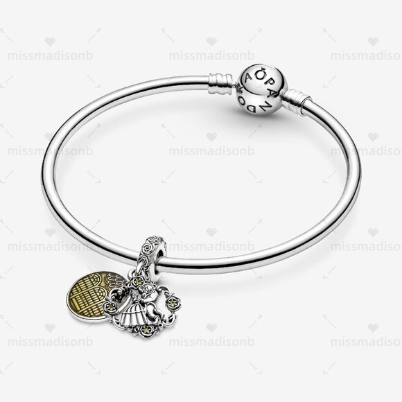 Pandora Disney Beauty and the Beast Dancing Dangle Charm - Picture 4 of 6